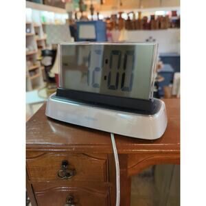 MOSHI Large LED DISPLAY Interactive Voice Response Alarm Clock White